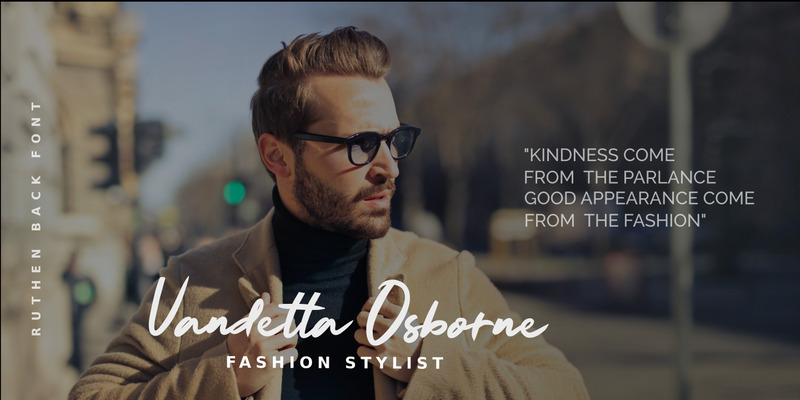 Ruthen Back — stylowa czcionka - Obraz funkcji 2