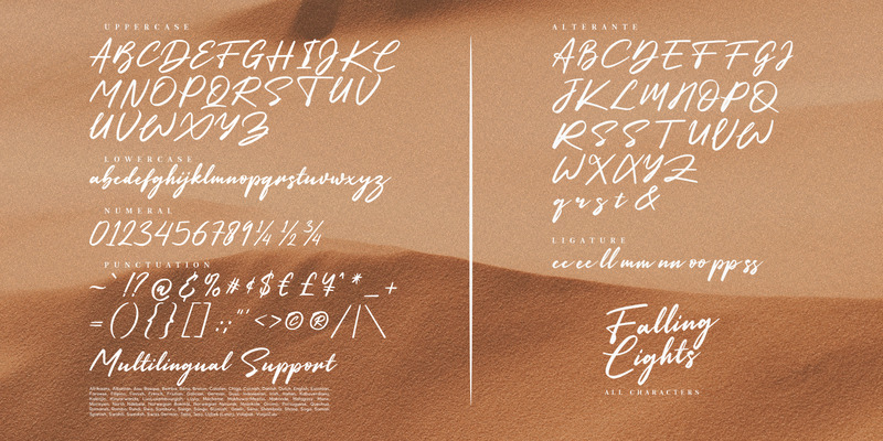 Падающие огни / фирменный шрифт - Features Image 13