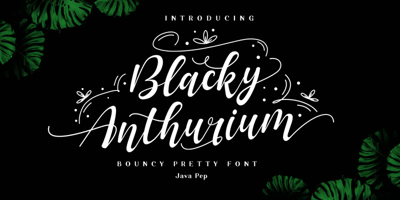 Blacky Anthurium / bouncy pretty font - Features Image 1