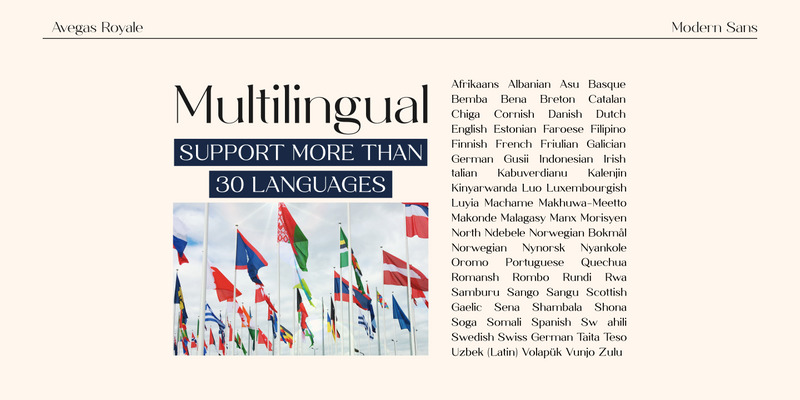 Avegas Royale - Modern Sans - Caratteristiche Immagine 3