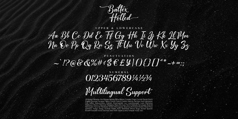 Carattere Baltex Holled / Calligrafia - Caratteristiche Immagine 11