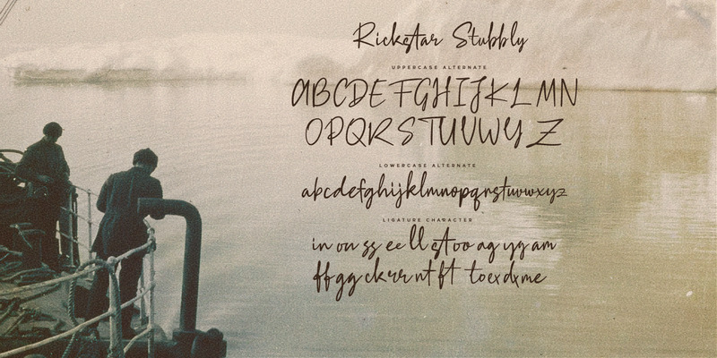 Rickstar Stubbly / Elegant Typeface - Features Image 13