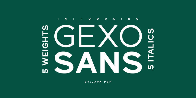 Gexo Sans - carattere sans elegante - Caratteristiche Immagine 1