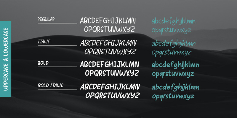 Sans Andreas Handwritten Family Fonts - Features Image 4