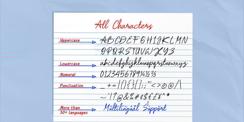 Malestone Antholy / Handwriting type - Features Image 14