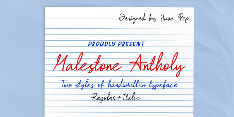 Malestone Antholy / Handwriting type - Features Image 4