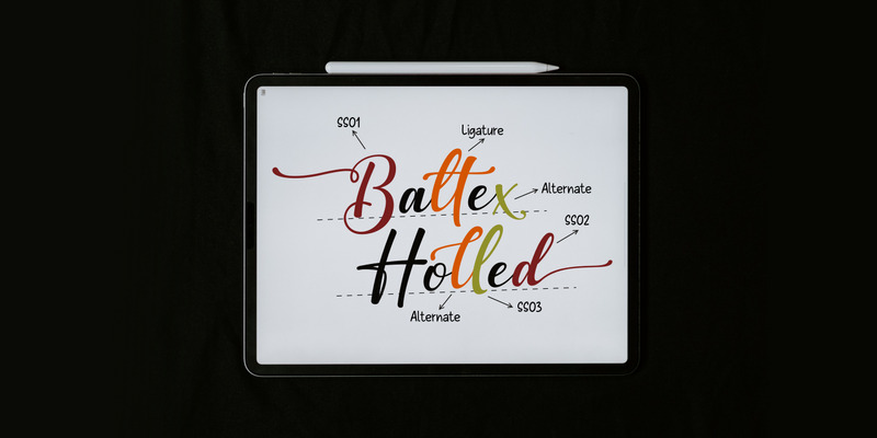 Carattere Baltex Holled / Calligrafia - Caratteristiche Immagine 2