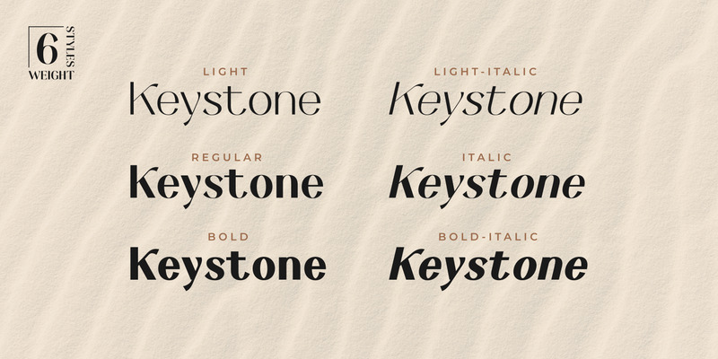 Keystone - an elegant sans - Features Image 3