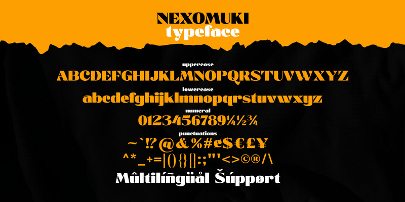 Nexomuki / Современный и жирный шрифт без шрифта - Features Image 13