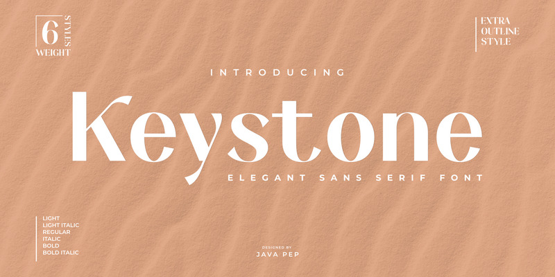 Keystone - an elegant sans - Features Image 1