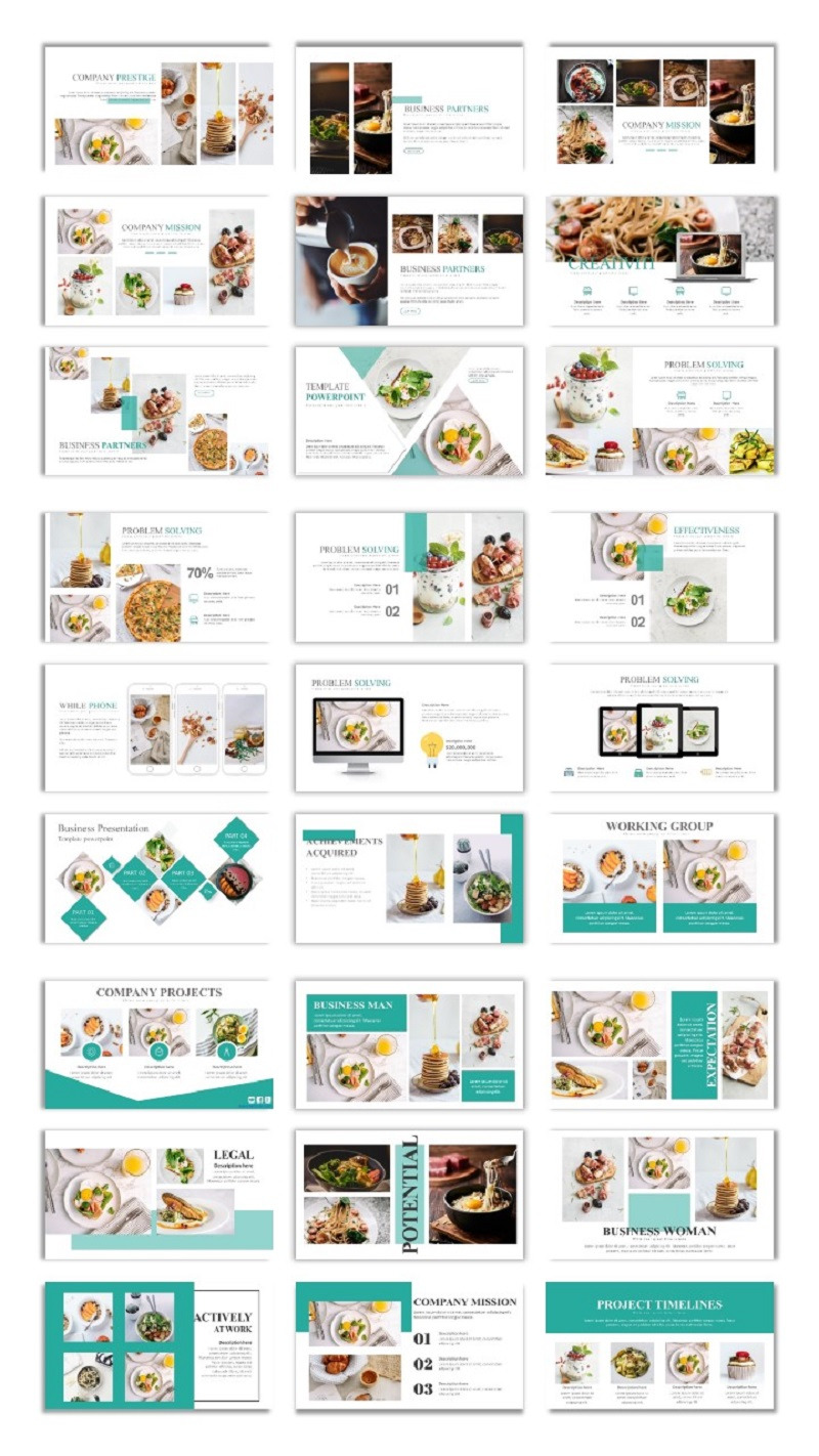 Mångsidig, kreativ och modern design Powerpoint-mall - Features Image 2