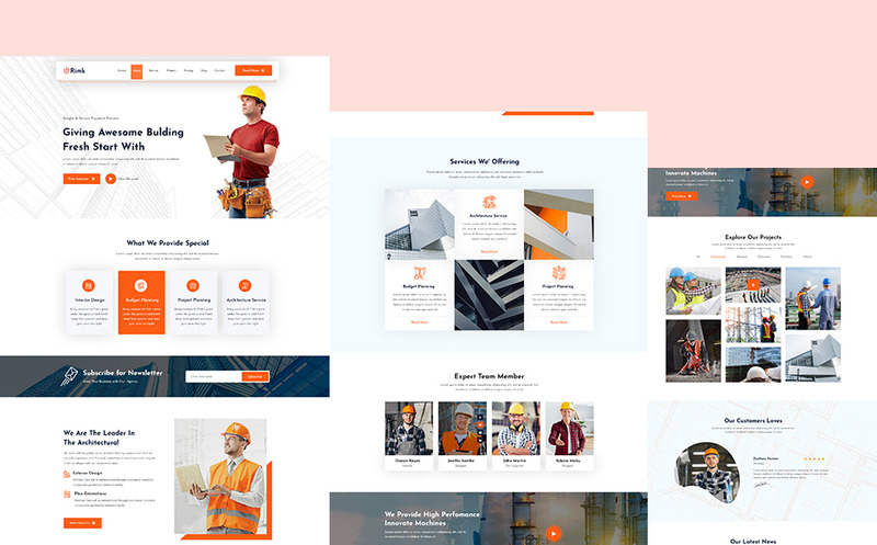 Rimk-Construction Website Template - Features Image 1