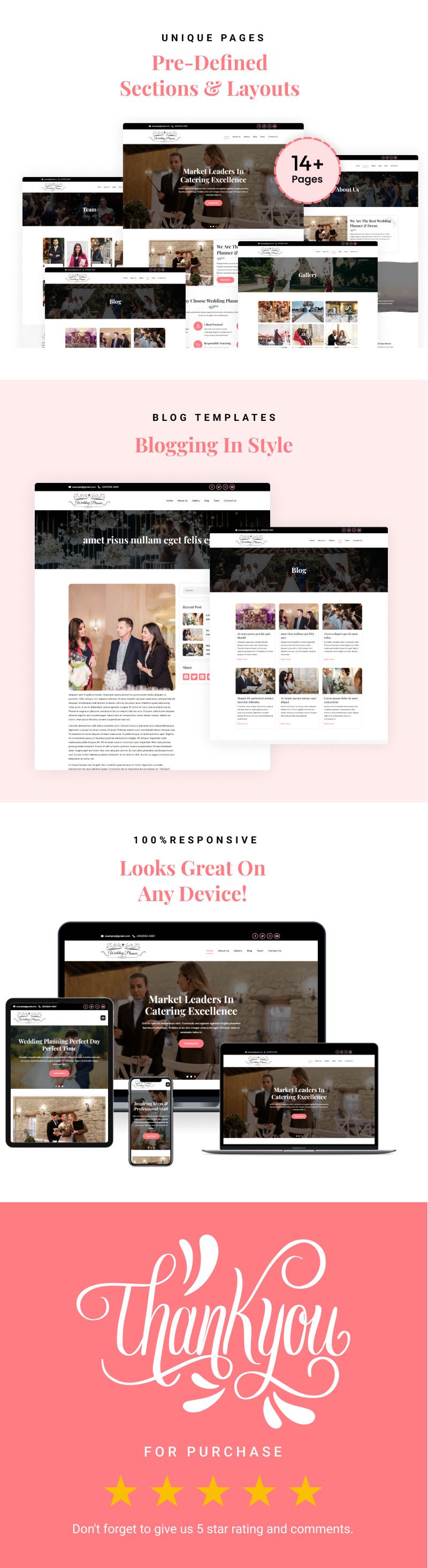 Planificador de bodas: Kit de plantillas Elementor para organizar bodas y fiestas - Características Imagen 2