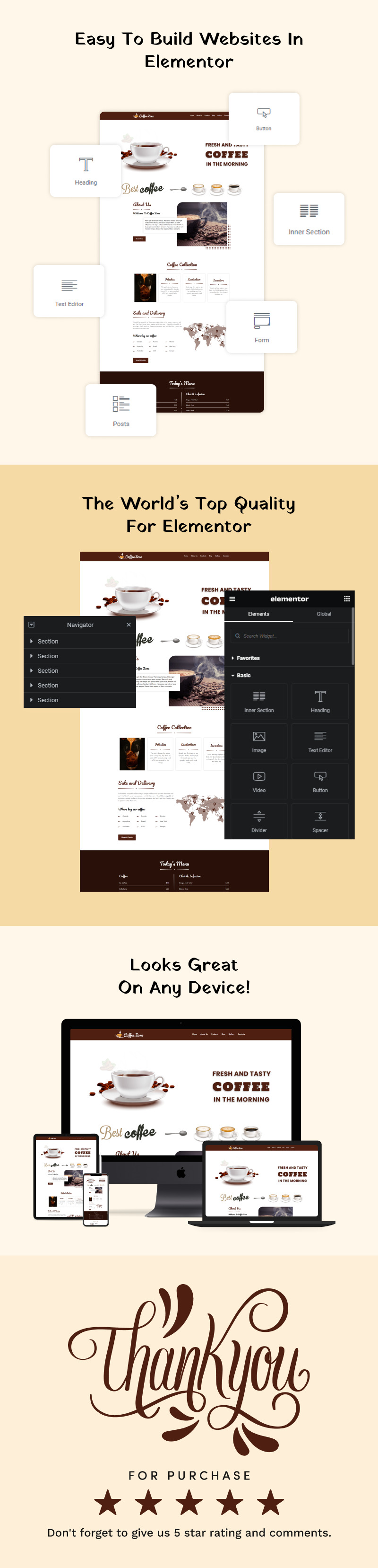 Coffee Zone - Cafe Store Elementor Template Kit - Features Image 3