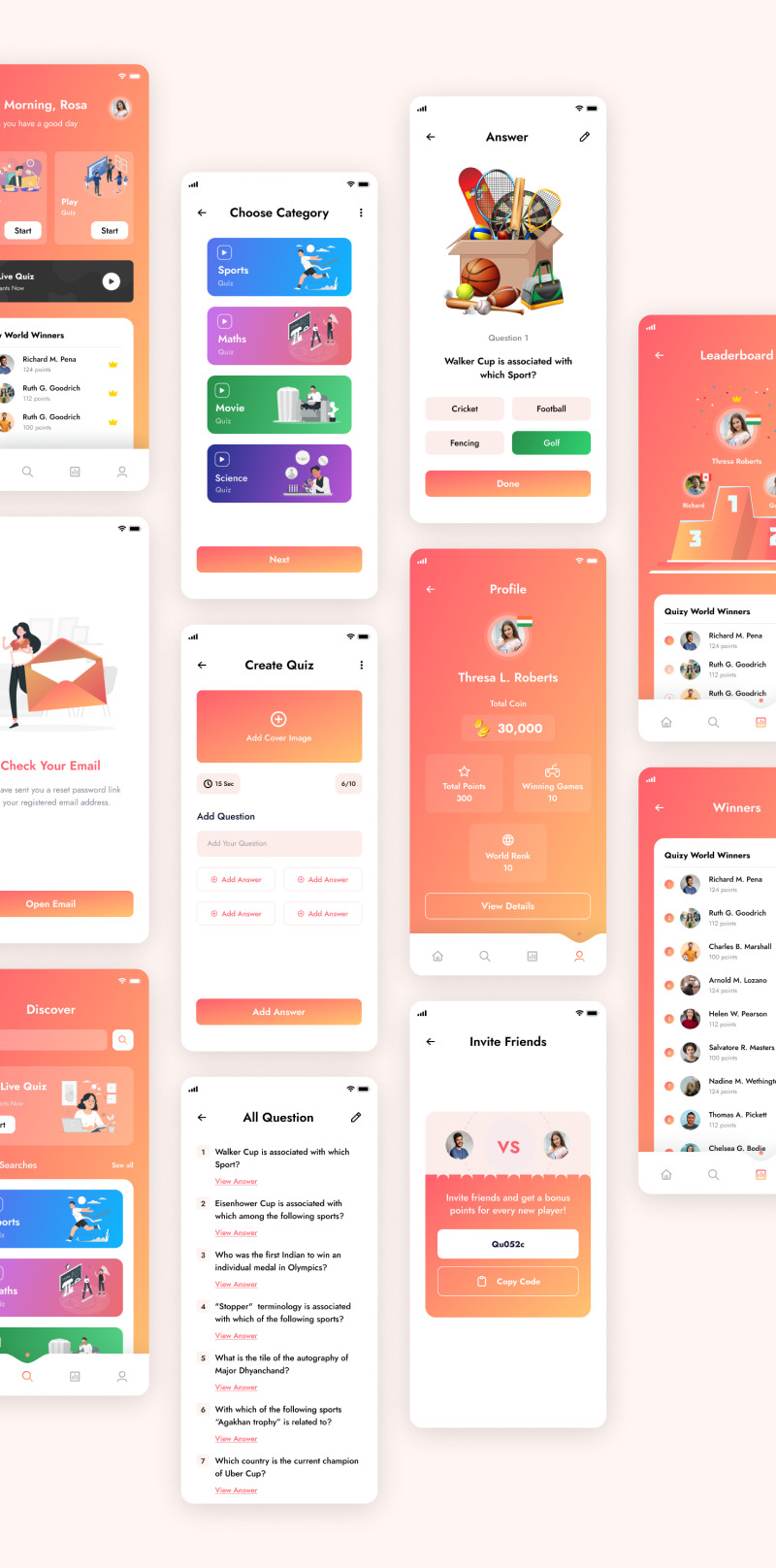 Quizy World - Quiz Test Mobile App Figma UI Mall - Features Image 7