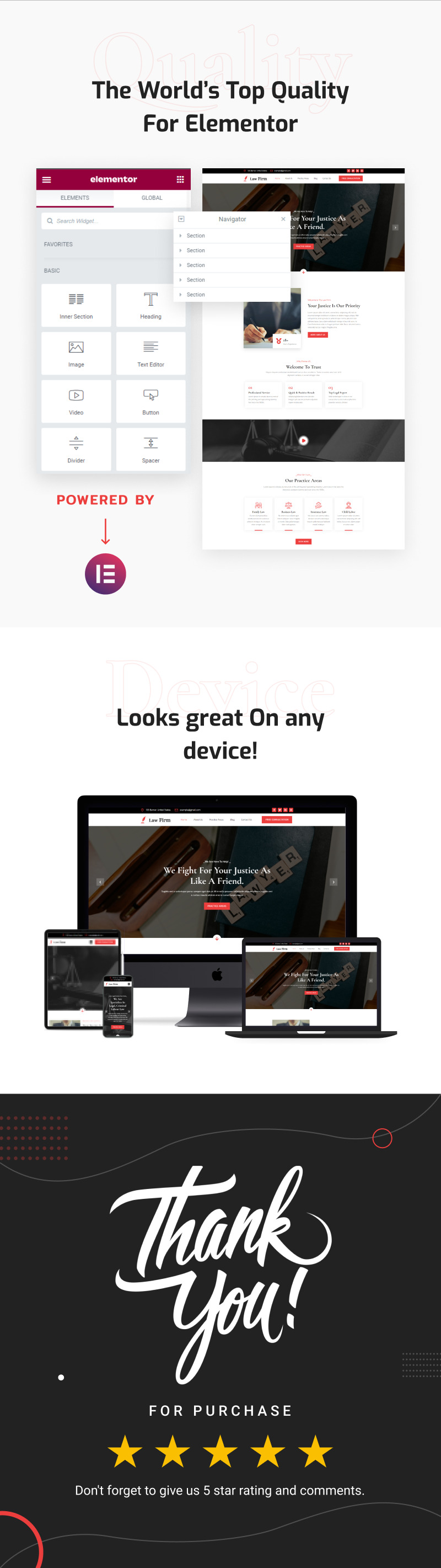 LawFirm - Kit elementor per servizi di consulenza legale - Caratteristiche Immagine 2