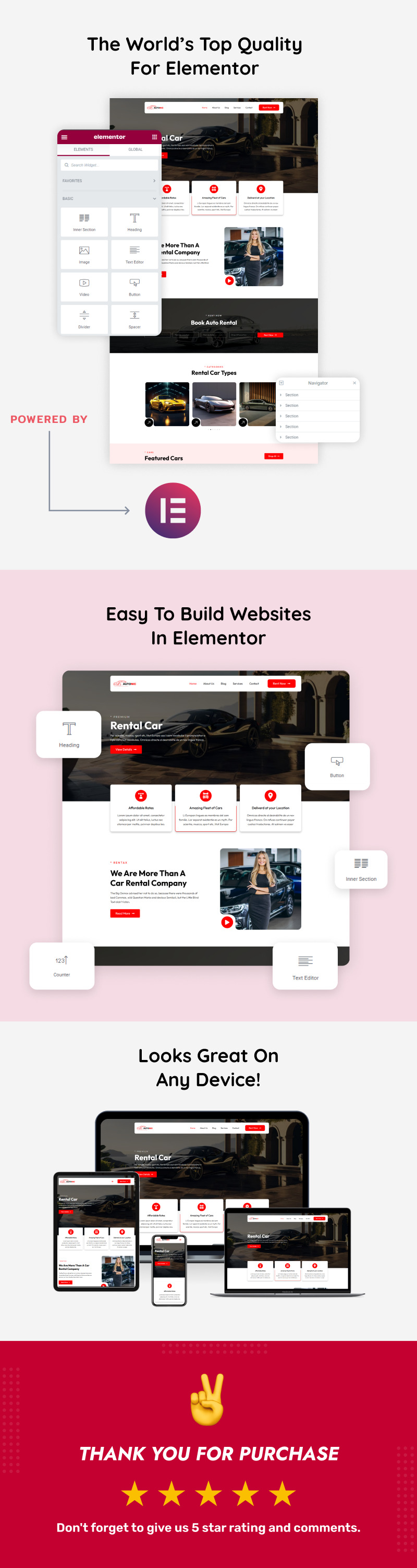 Autonic — zestaw Elementor do tworzenia witryn do wyszukiwania i prezentacji samochodów - Obraz funkcji 2