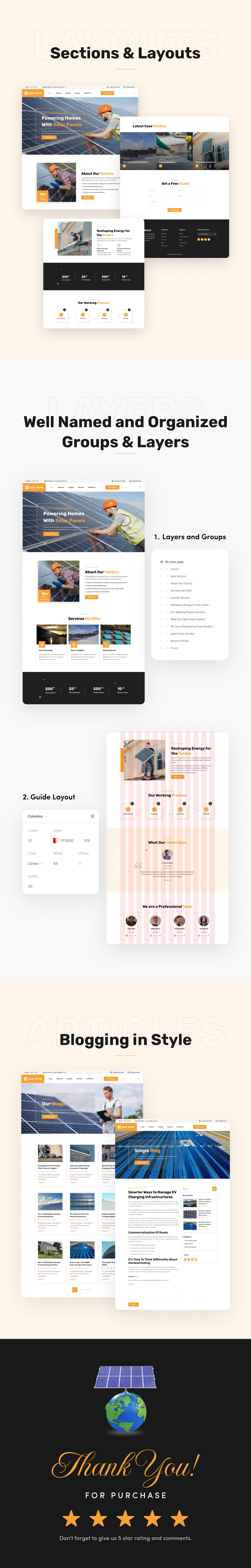 Solar World - Renewable Green Energy Figma UI Template - Features Image 2