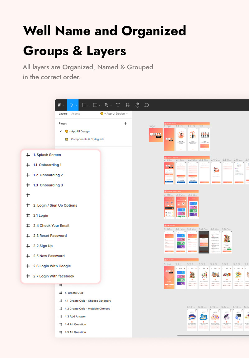 Quizy World - Quiz Test Mobile App Figma UI Mall - Features Image 6