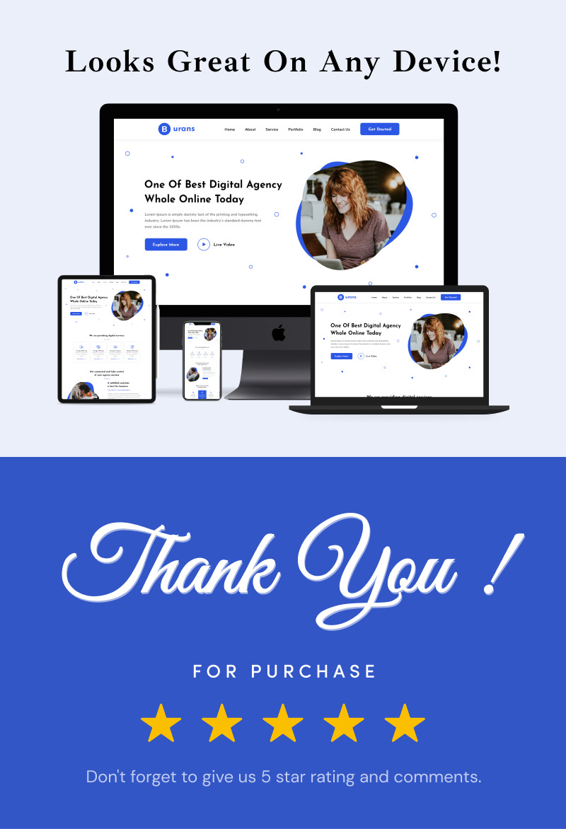 Burans – Elementor-Vorlagenkit für digitale Agenturen - Eigenschaften Bild 4