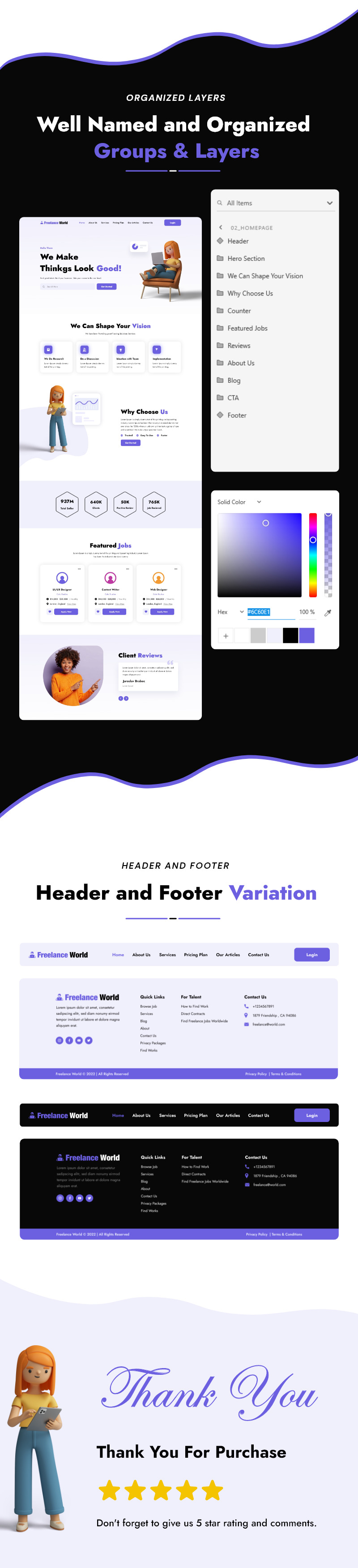 自由职业者世界 - 自由职业者目录 Adobe XD 模板 - Features Image 3