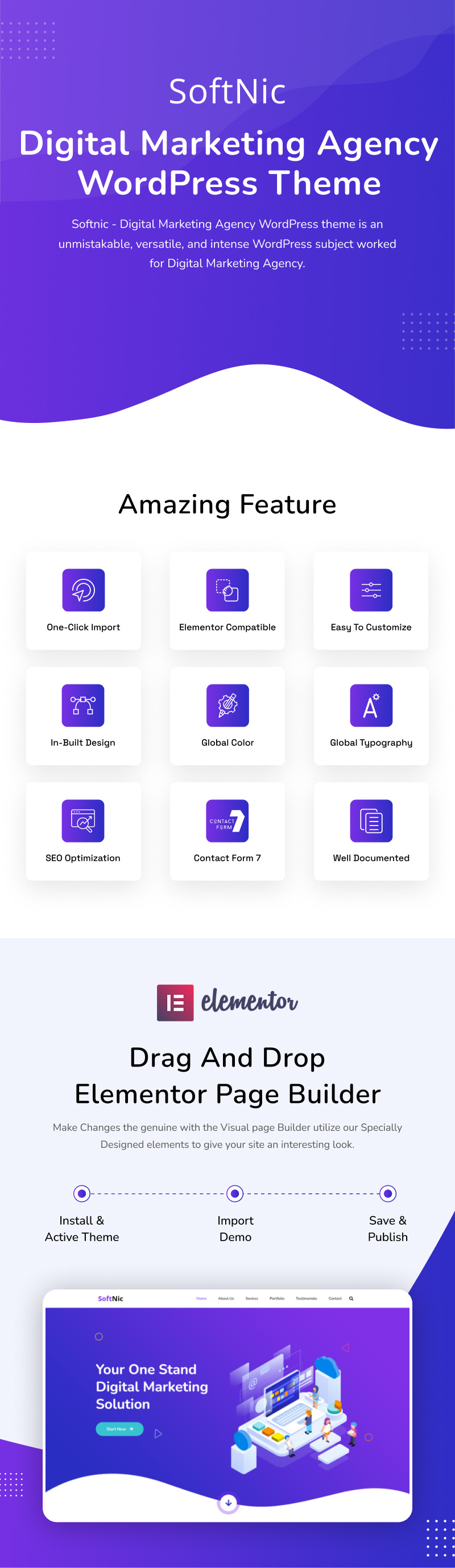 Softnic - Dijital Pazarlama Ajansı WordPress Teması - Features Image 1