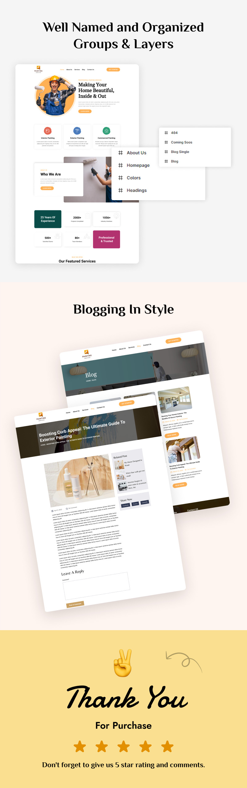 Paint - Painting Services Company Figma UI Template - Features Image 2