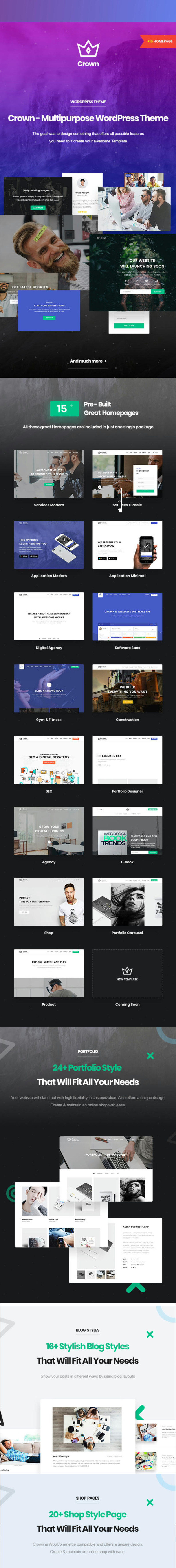 Crown - Çok Amaçlı WordPress Teması - Features Image 1