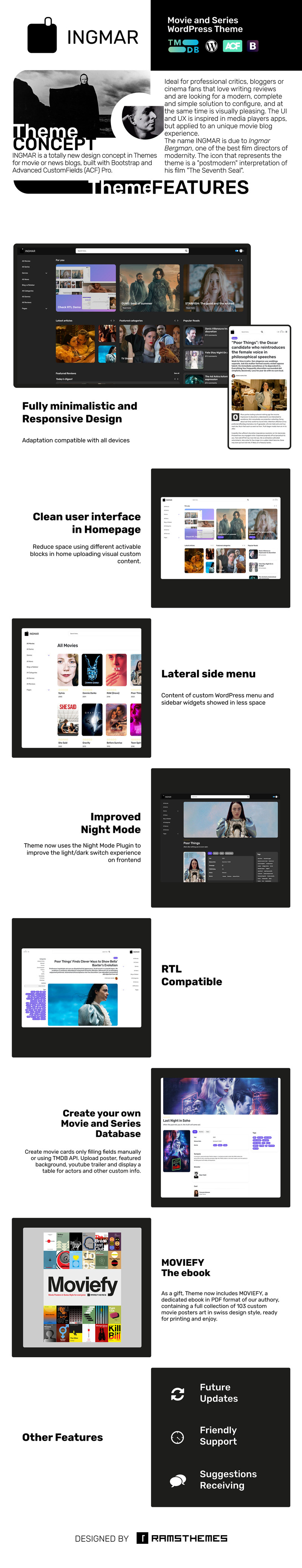 INGMAR - Movie and Series WordPress Theme + RTL - Features Image 1