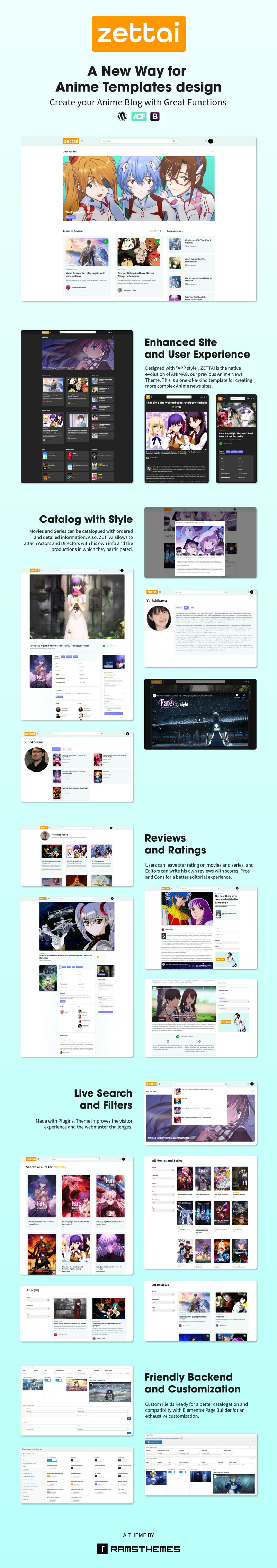 ZETTAI - Anime Blog and Database WordPress Theme - Features Image 1