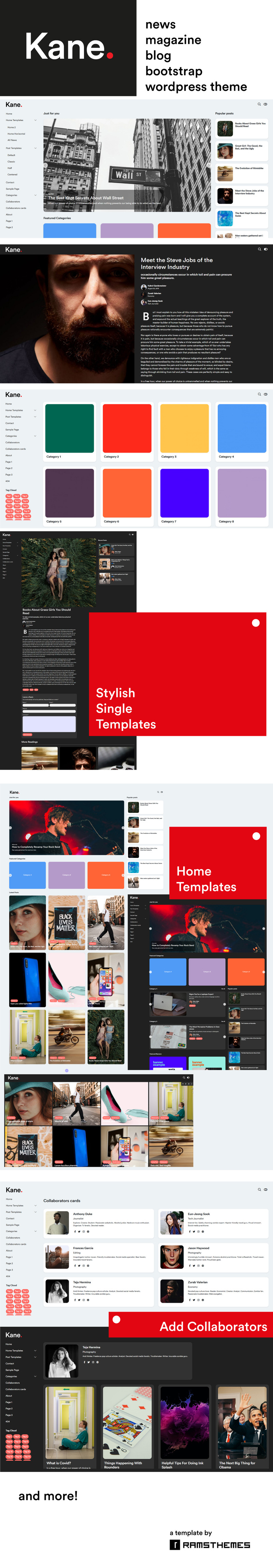 KANE - News Magazine Blog Bootstrap WordPress Theme - Features Image 1