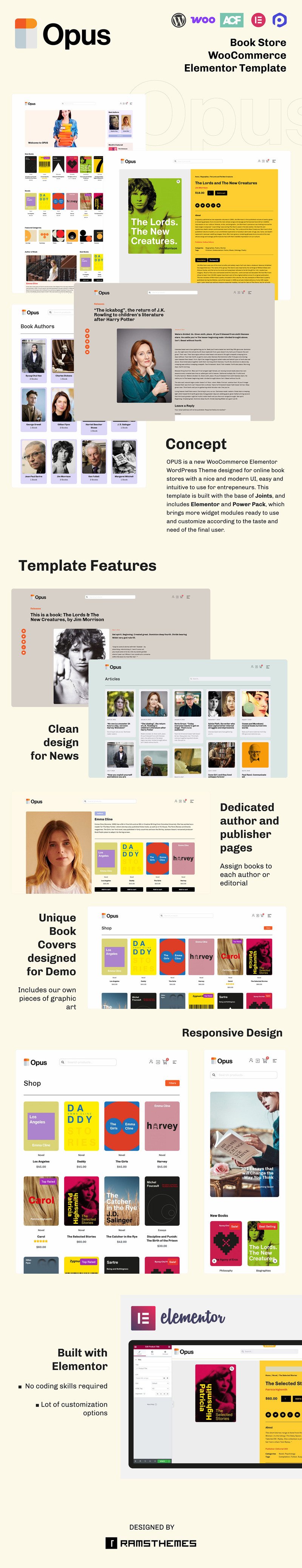 OPUS - Tema WooCommerce di Book Store - Caratteristiche Immagine 1