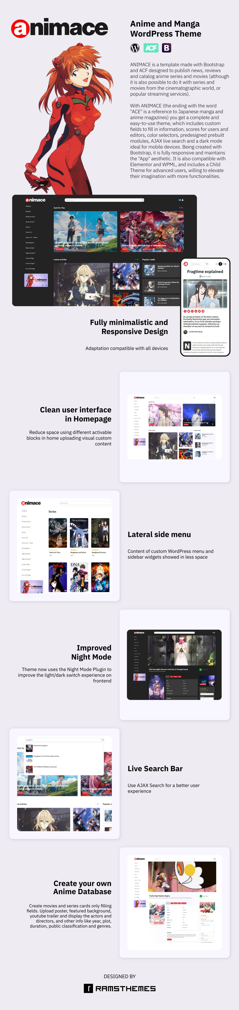 ANIMACE - Anime und Manga WordPress Theme - Features Image 1