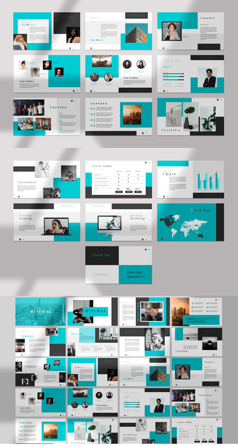 Élément minimal du modèle de présentation PowerPoint - Caractéristiques de l’image 1