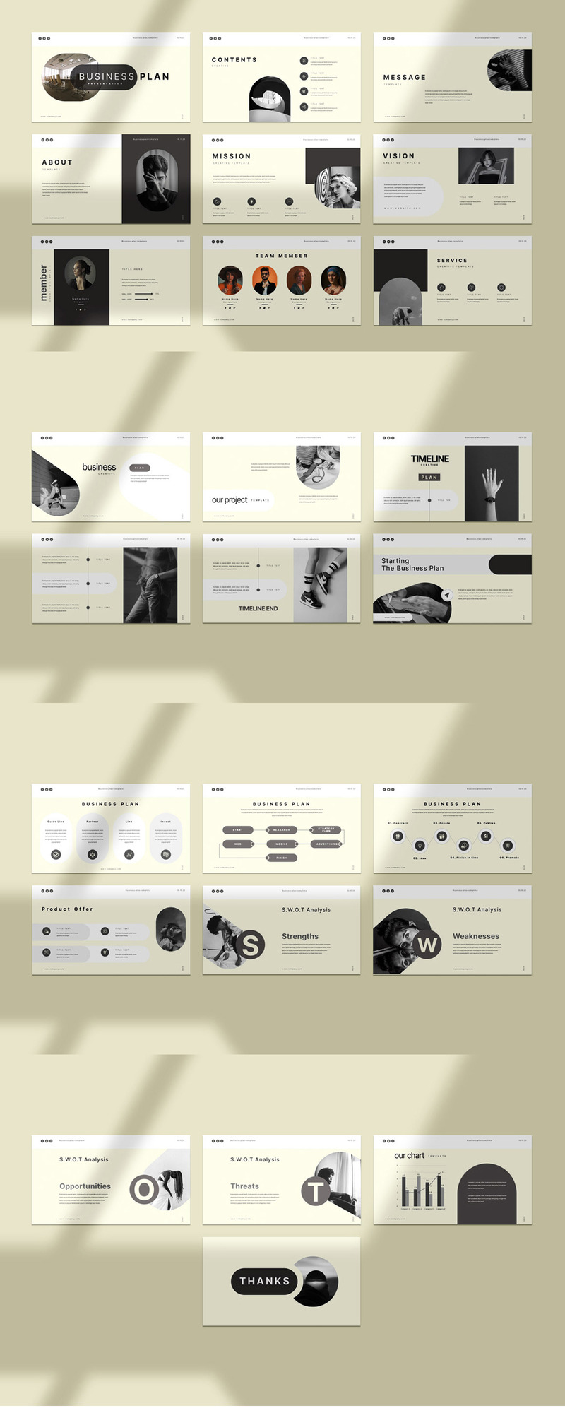 Businessplan PowerPoint-presentatiesjabloon' - Features Image 1