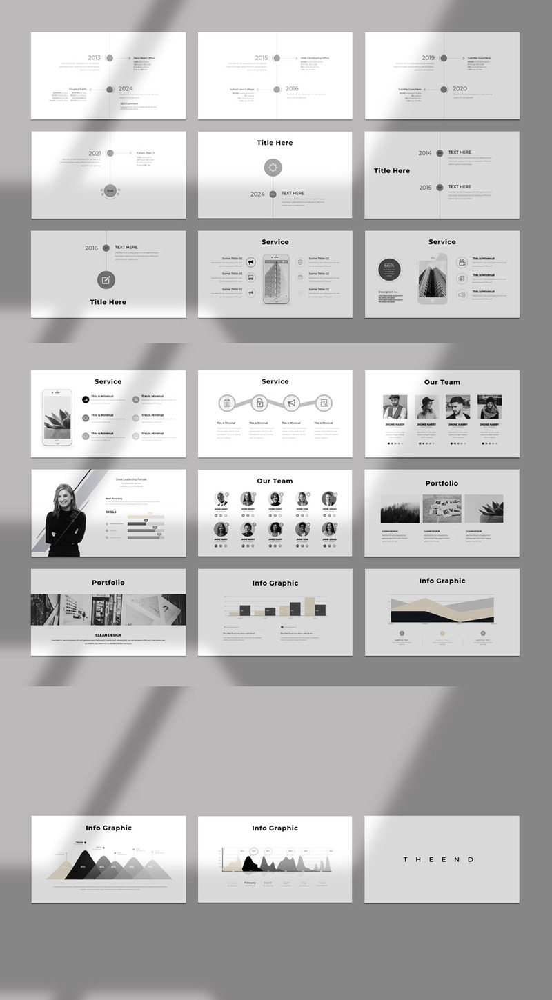 Presentazione PowerPoint minima nel colore del tema - Caratteristiche Immagine 1