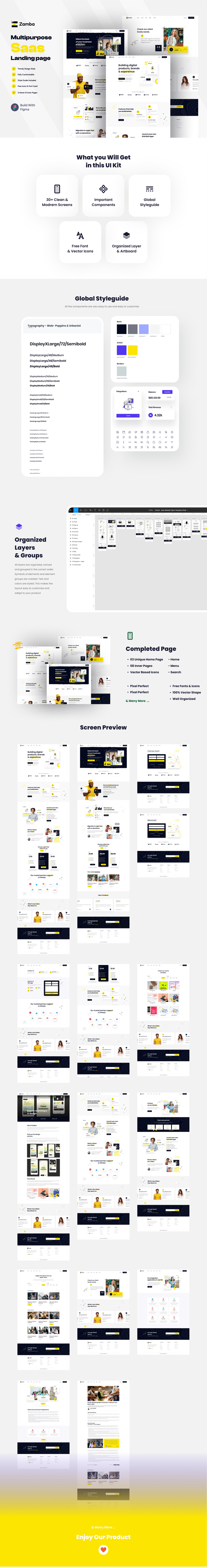 Zamba - Saas 网站 Figma 模板 - Features Image 1