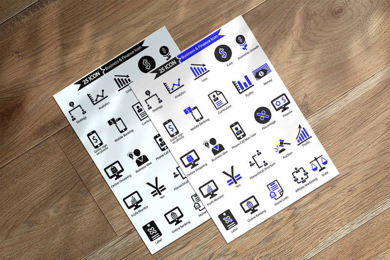 50 Business And Finance Icon Set - Features Image 2