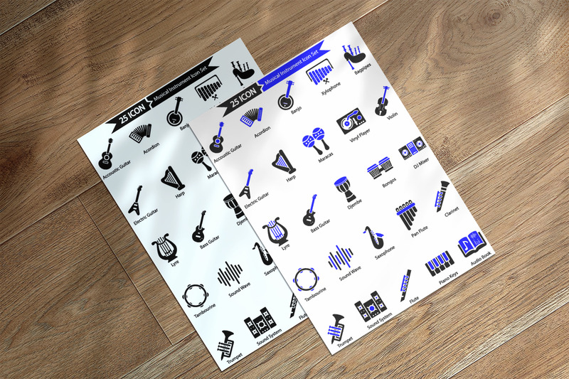 50 Premium Musical Instrument Icon Pack - Features Image 2