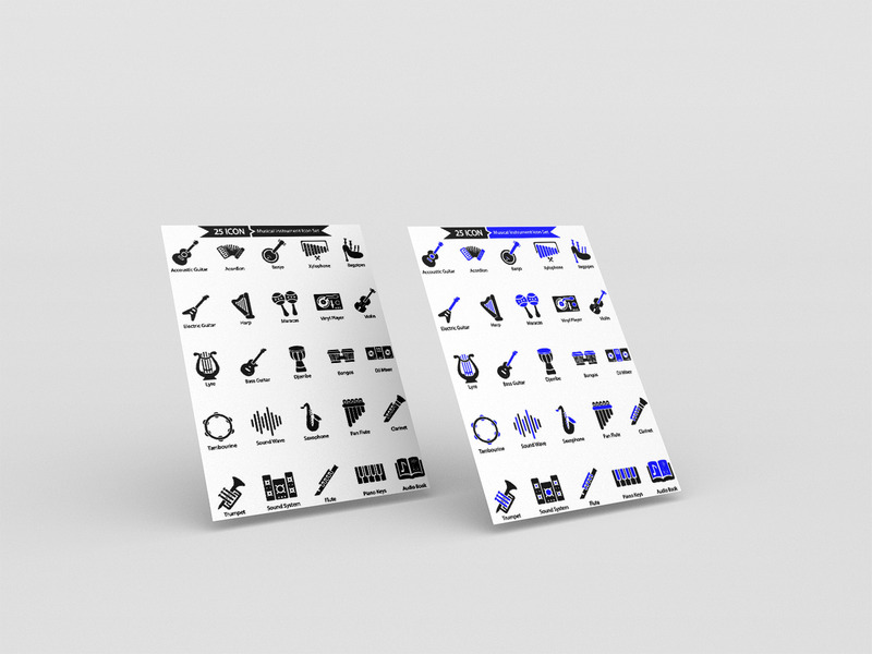 50 Premium Musical Instrument Icon Pack - Features Image 1