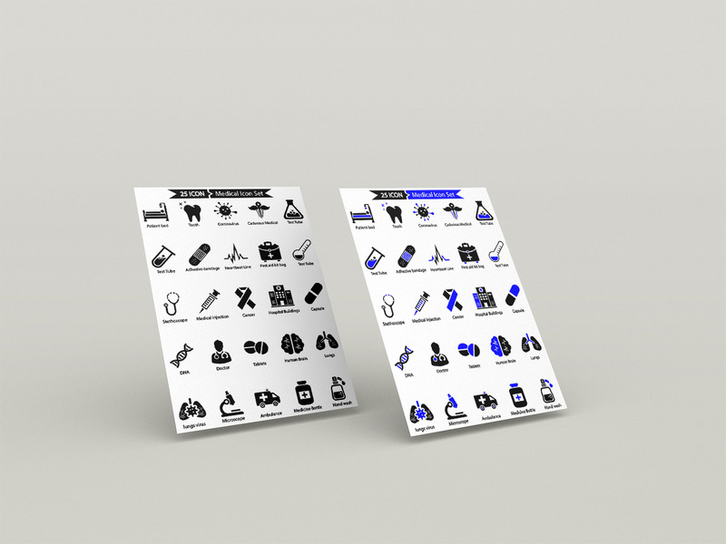 50 Premium Medical Ikonuppsättning - Features Image 1