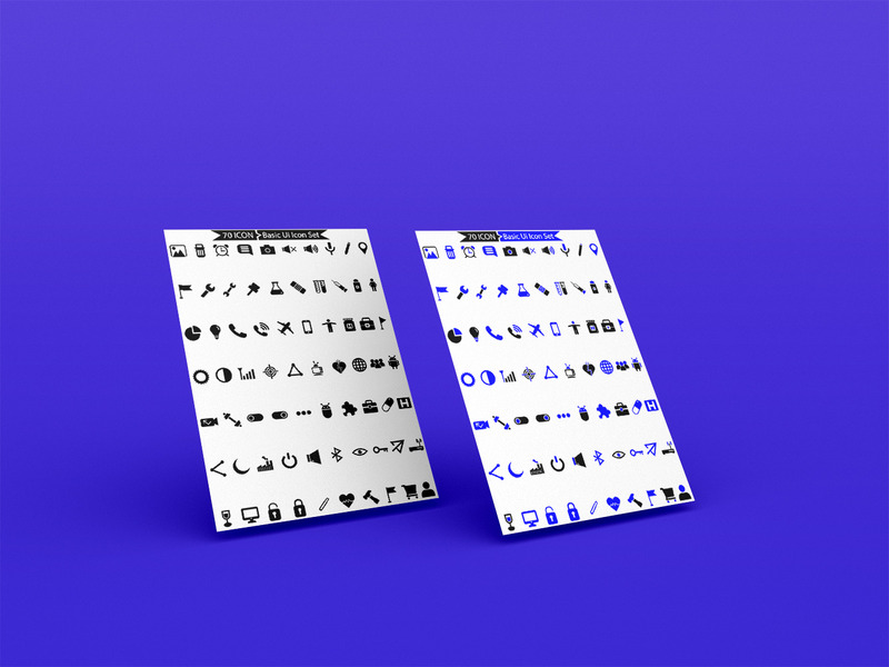 140 Премиум базовый шаблон набора иконок пользовательского интерфейса - Features Image 1