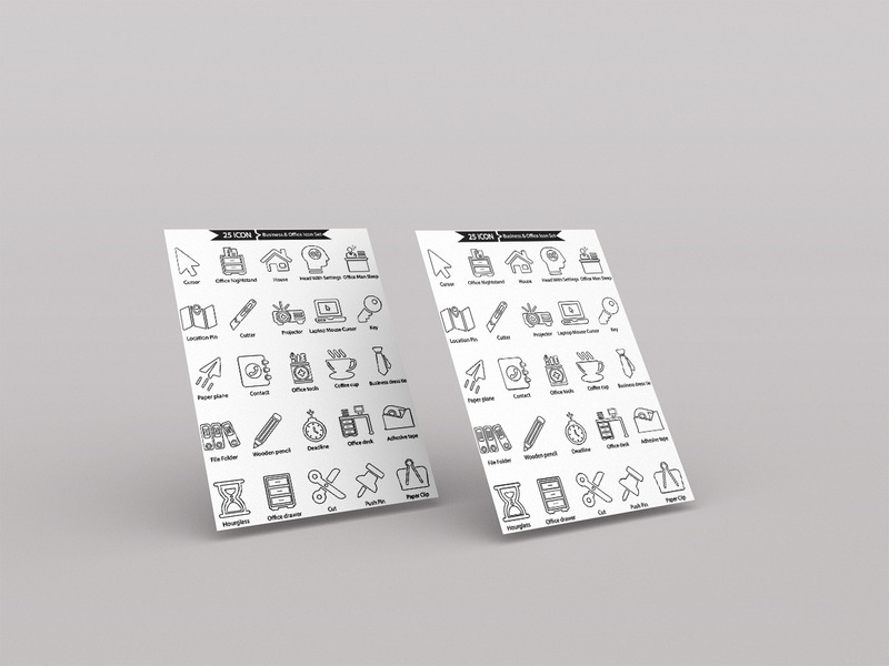 高级商务和办公图标集 - Features Image 3