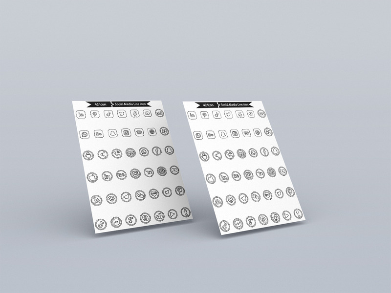 高级社交媒体行图标集 - Features Image 2