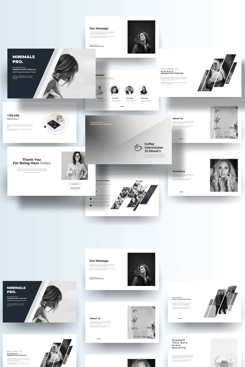 Clean Simple Minimal Powerpoint Presentation - Features Image 1