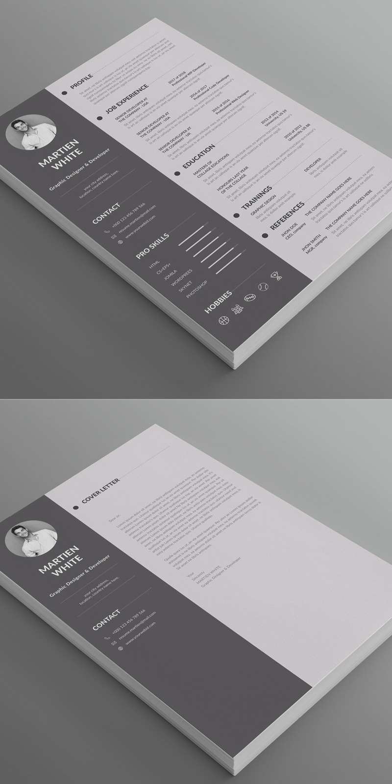 Martain White - Czysty szablon CV - Obraz funkcji 1