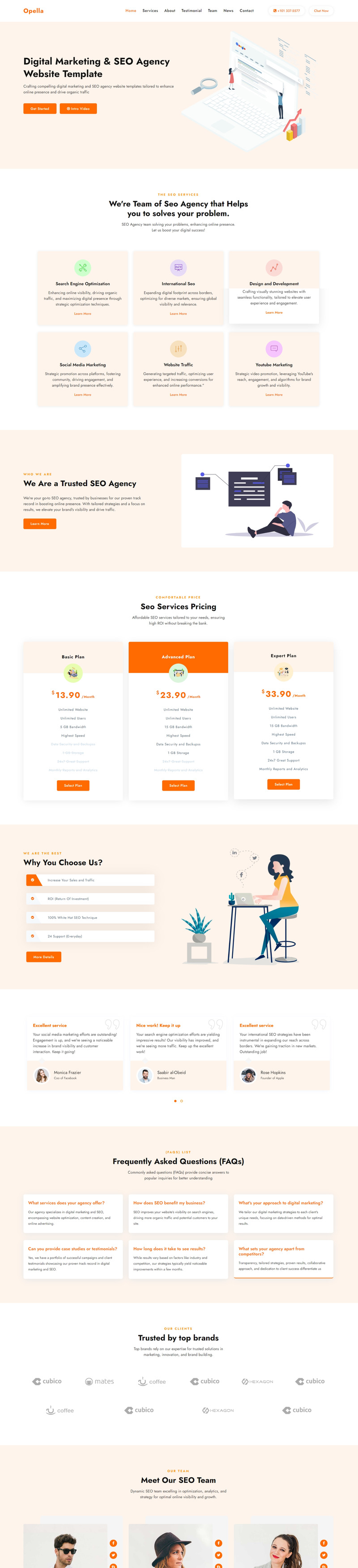 Opella - Szablon strony docelowej witryny internetowej agencji SEO HTML5 | Zwiększ swoją cyfrową obecność - Obraz funkcji 1
