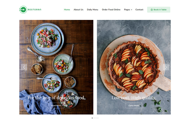 Restoran - 餐厅、食品店、餐桌预订、外卖 WordPress 主题 - Features Image 1