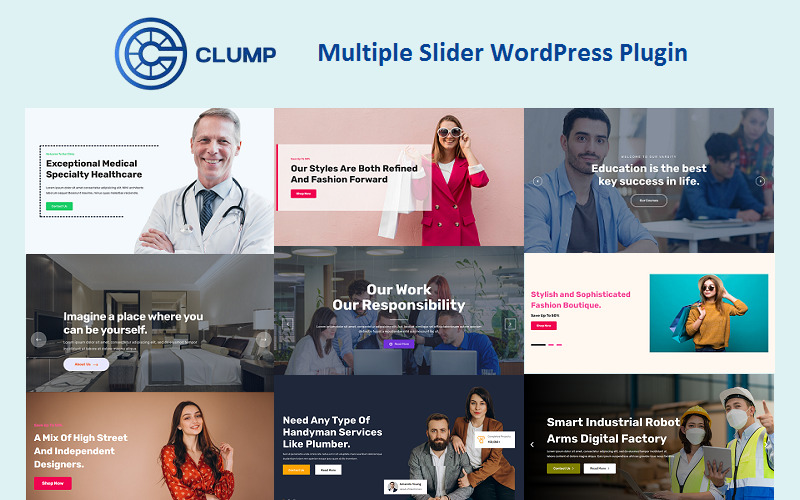 Clump - Multiple Website Slider Elementor WordPress Plugin - Features Image 1