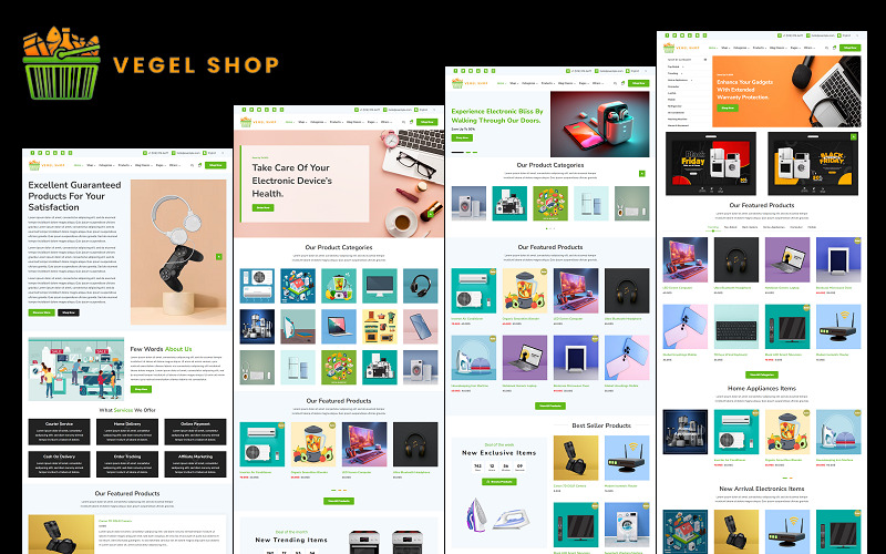 Vegel - Electronics & Multipurpose Store Elementor WooCommerce WordPress Theme - Features Image 1